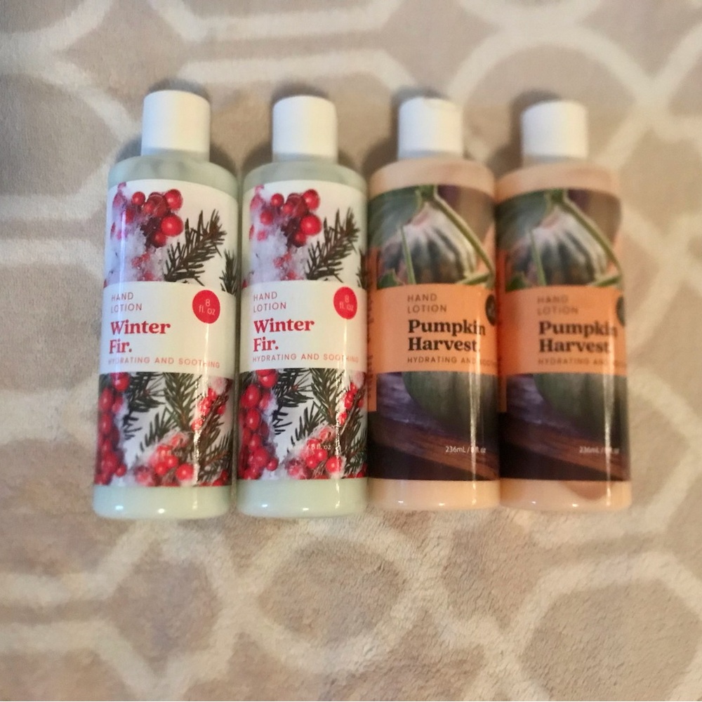 Winter Fir and Pumpkin Harvest Hand Lotion Set